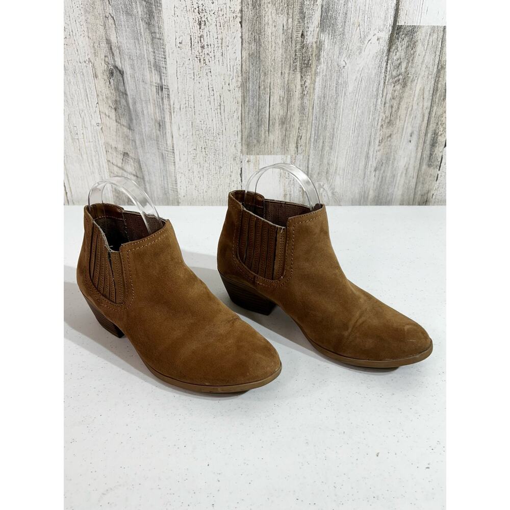 American Eagle Shanna Ankle Boots Booties Size 7 Wide Brown‎ Cognac